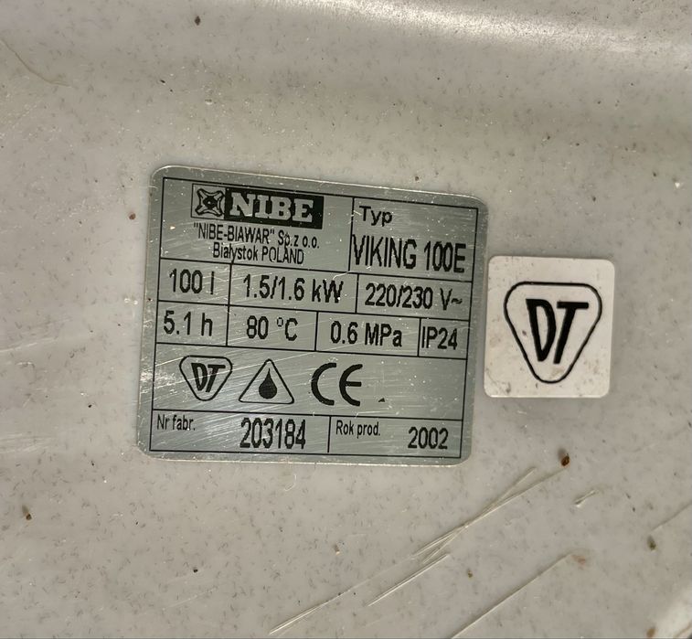 Bojler elektryczny terma nibe biawar  viking 100 e
