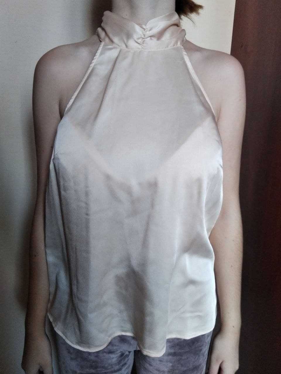 Атласная блузка с голыми плечами Forever 21 , размер С-М