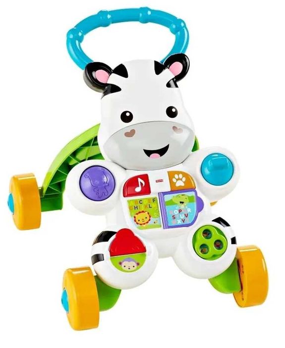 Interaktywny pchacz Zebra Fisher-Price wersja niemiecka chodzik