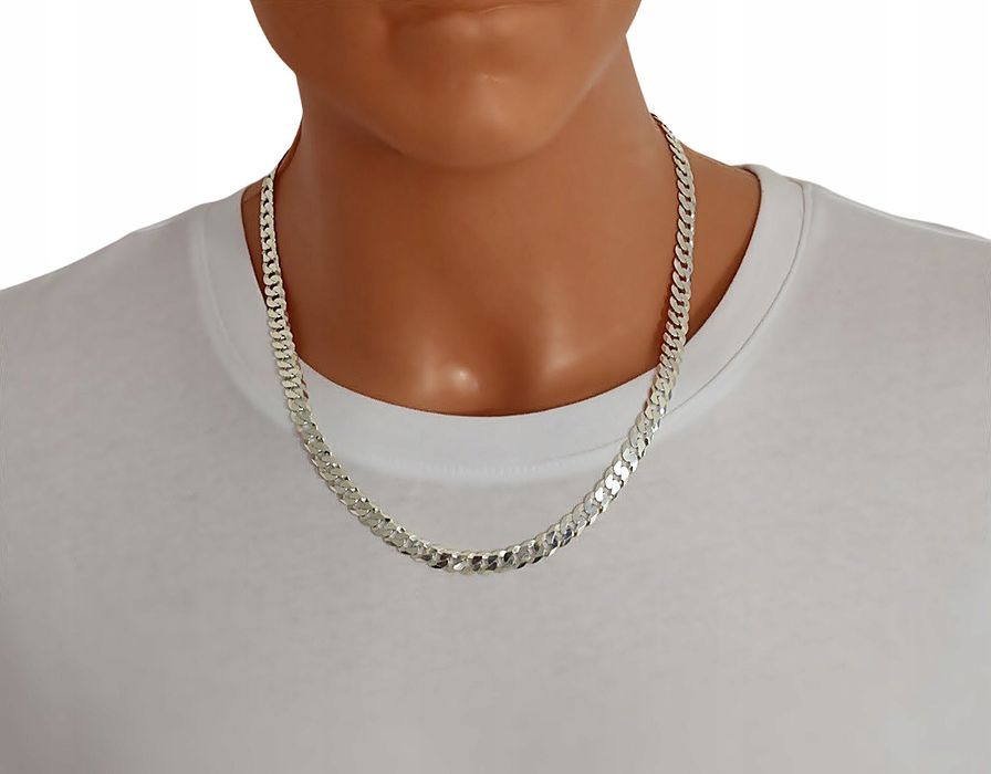 Łańcuszek Srebrny Pancerka 7,5 mm Grawer Gratis