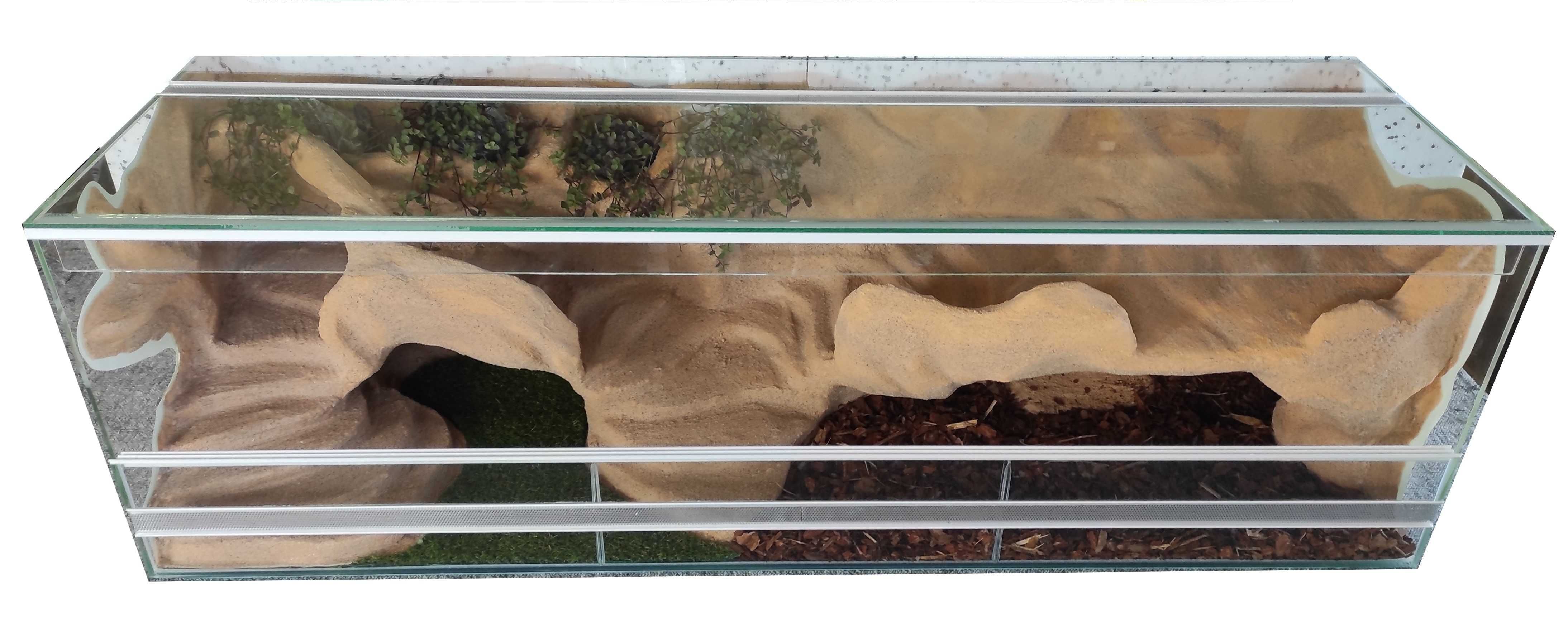 Terrarium dla żółwia lądowego z roślinami. TW14Ż3S