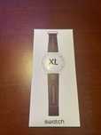 Pasek XL w kolorze beżu do zegarka MoonSwatch Omega