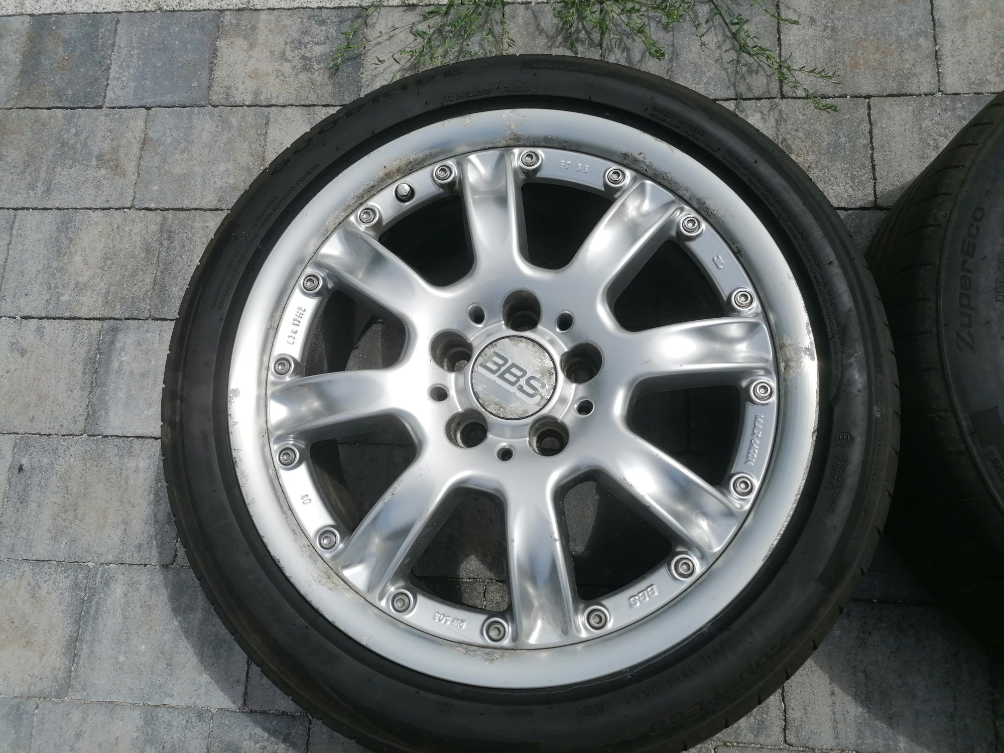 Alufelgi BBS rw 503 17 cali 5x112 letnie opony 2 częściowe, skręcane