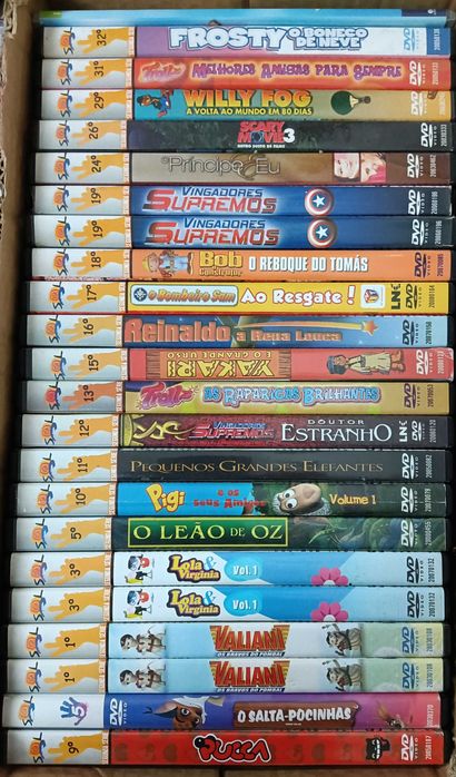 filmes formato DVD animação 120 unidades