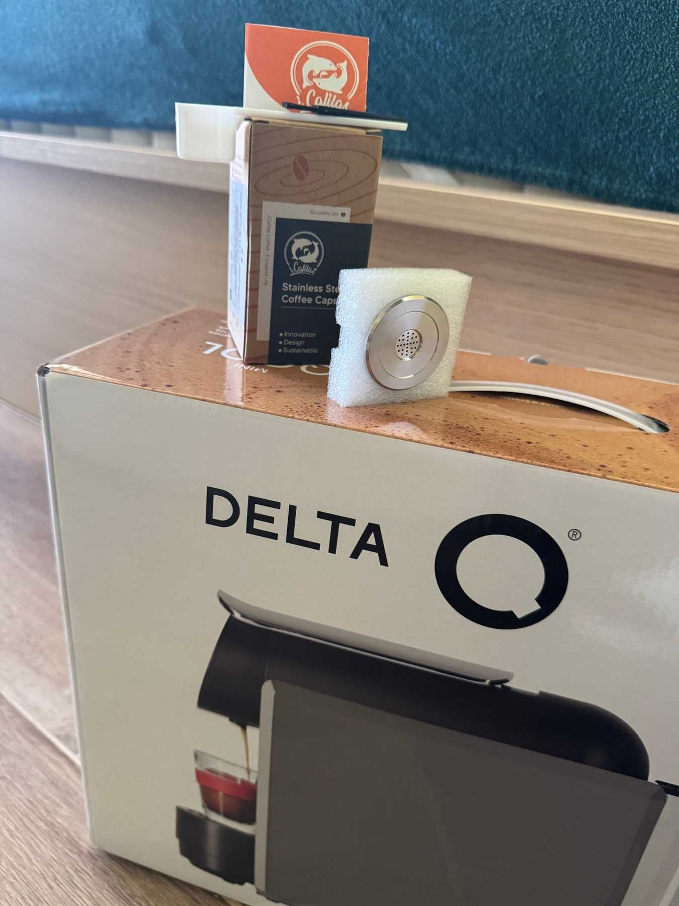 Ekspres Delta Q mini Qool z Kapsułką wielorazową (stal nierdzewna)
