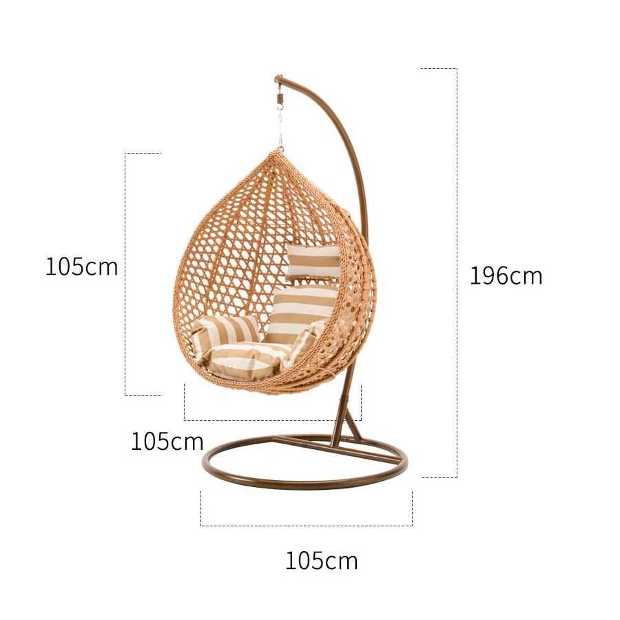 Fotel wiszący kokon huśtawka ze stelażem BOHO piękny super produkcja
