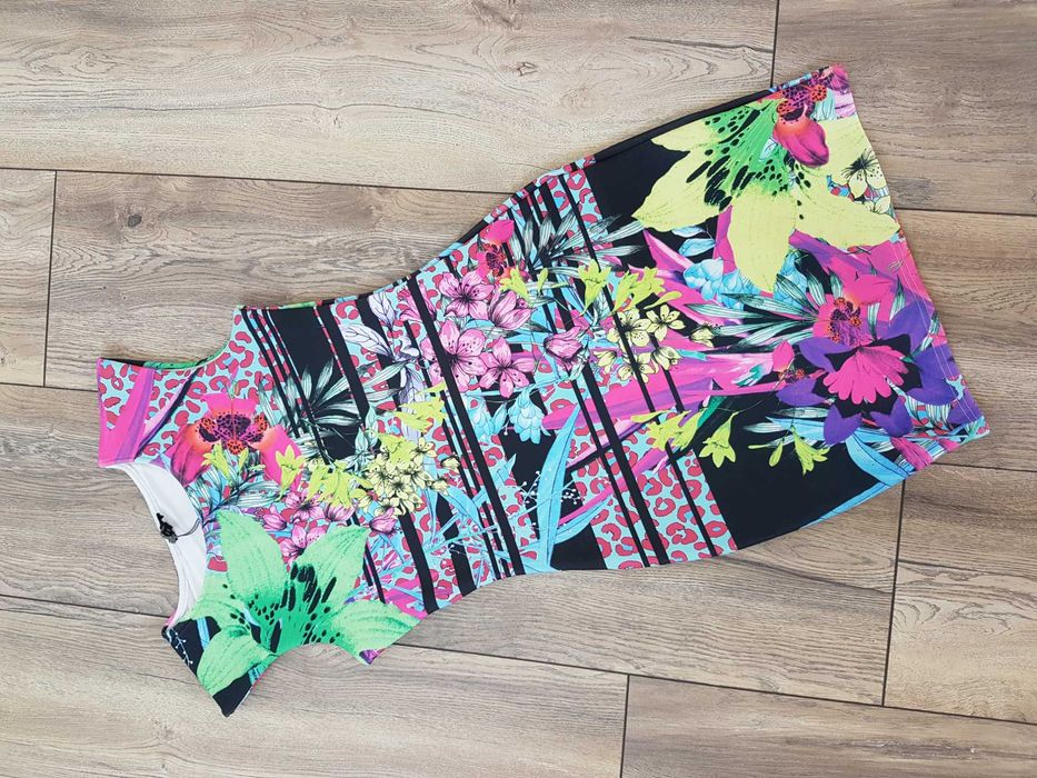 Sukienka w kwiaty River Island Bodycon Unikat S