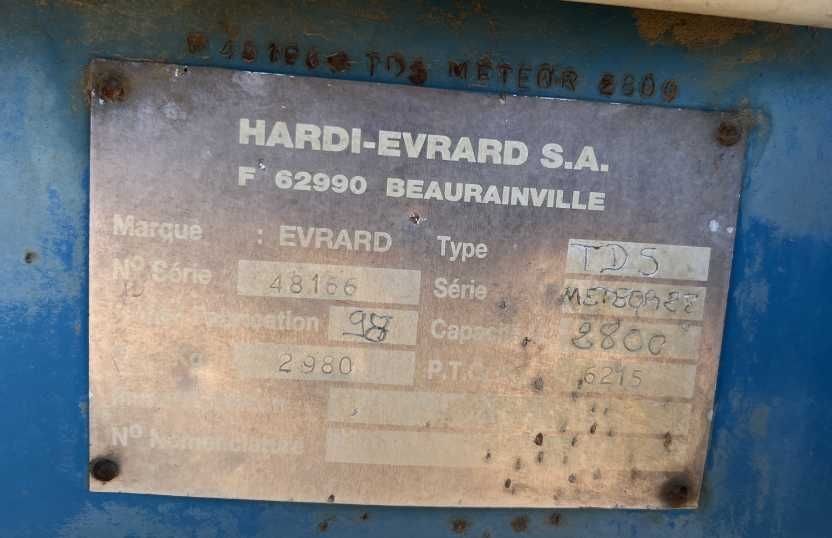 Opryskiwacz Evrard Meteor Hardi 28m 2800L