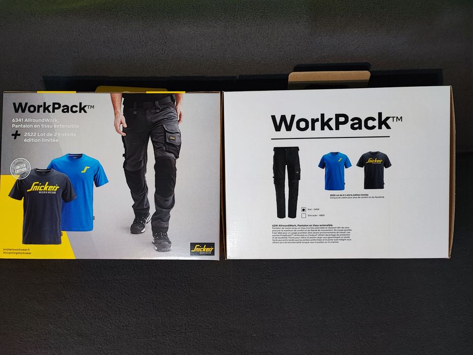 Snickers workpack spodnie 6341 rozm 48 +2x t-shirt roz. M