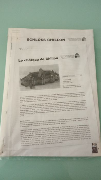 Puzzle 3D Château de Chillon