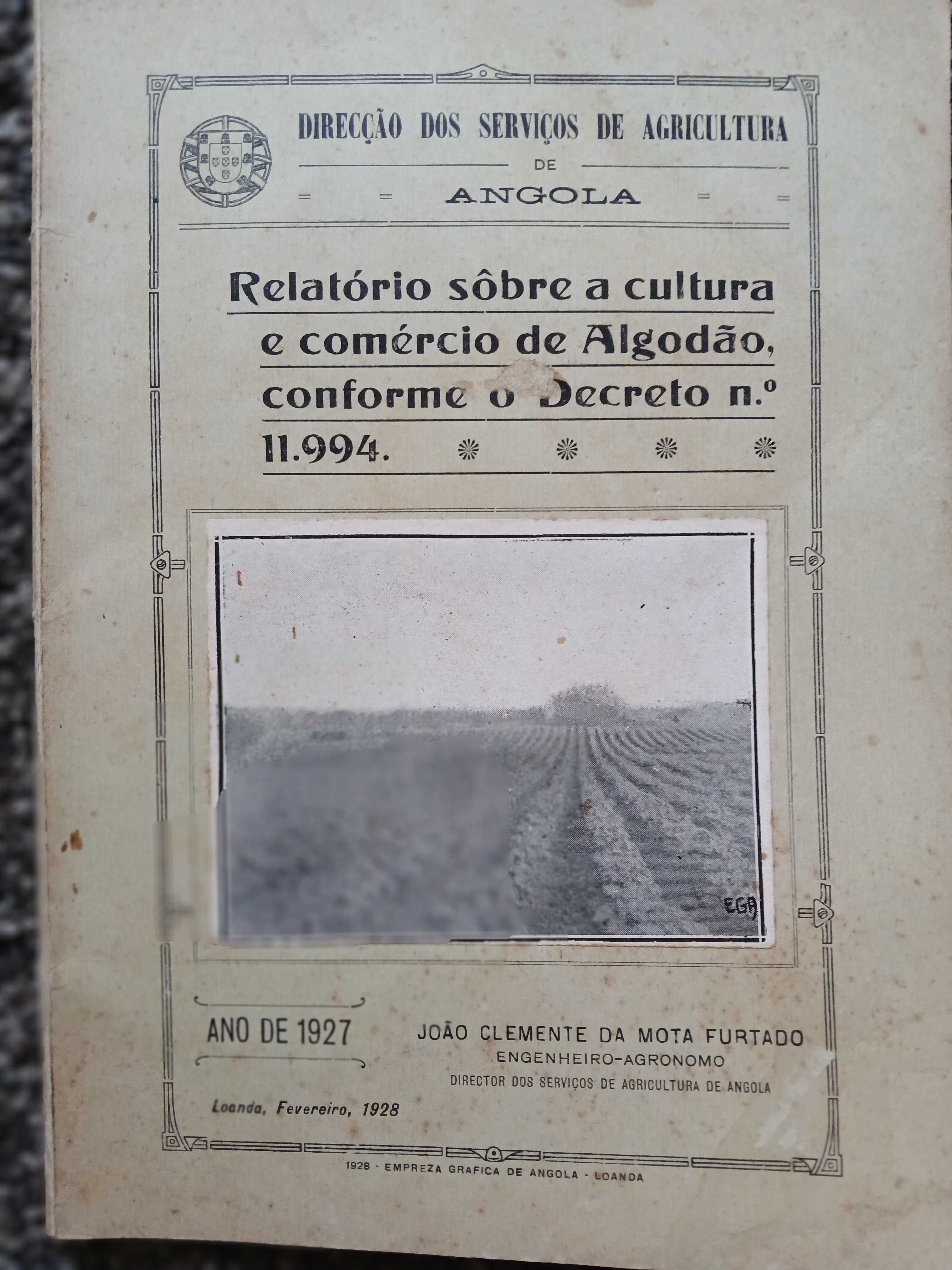 Plantação de algodão nas colónias portuguesas - 3 brochuras antigas