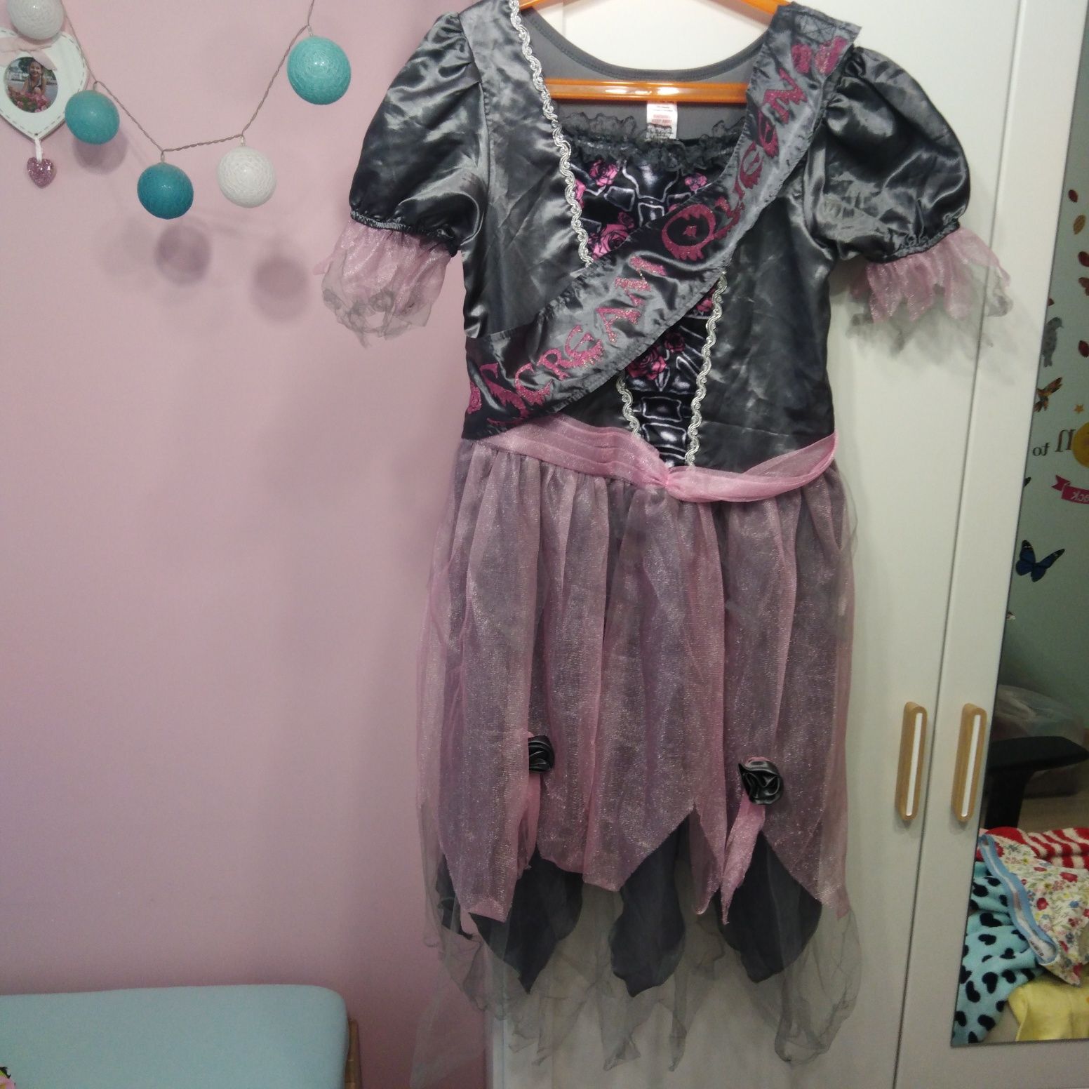 Sukienka przebranie halloween strój karnawałowy 152-156 cm