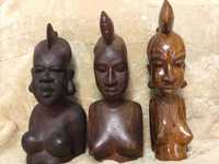 Красное дерево статуя бюст девушка женщина Африка обнажен эротика ню