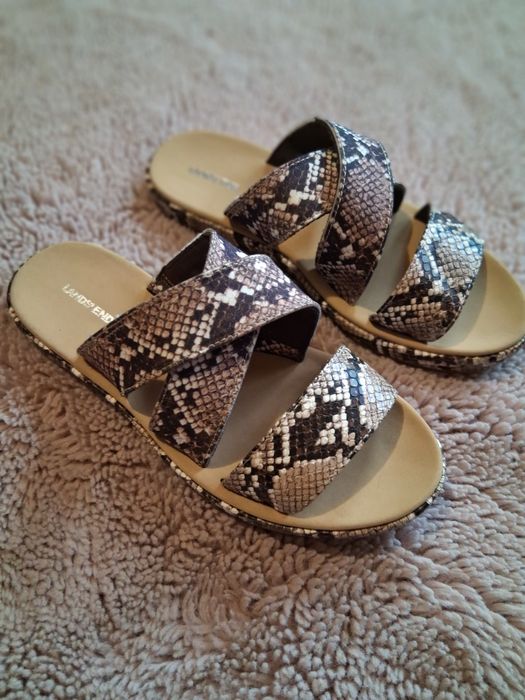 Klapki buty letnie Lands end ,print skóra węża rozm 36 nowe