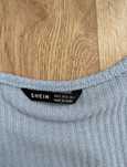 T-shirt Top Azul Shein