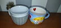 Conjunto com 2 chávenas de pequeno almoço