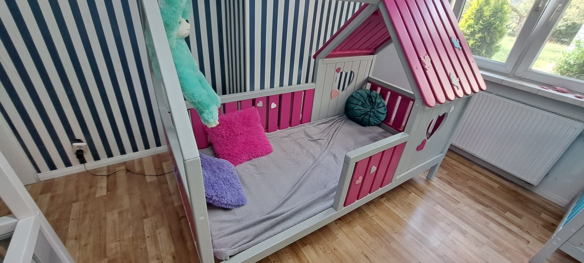 Łóżeczko łóżko  drewniane domek dla dzieci 90x190 RATY