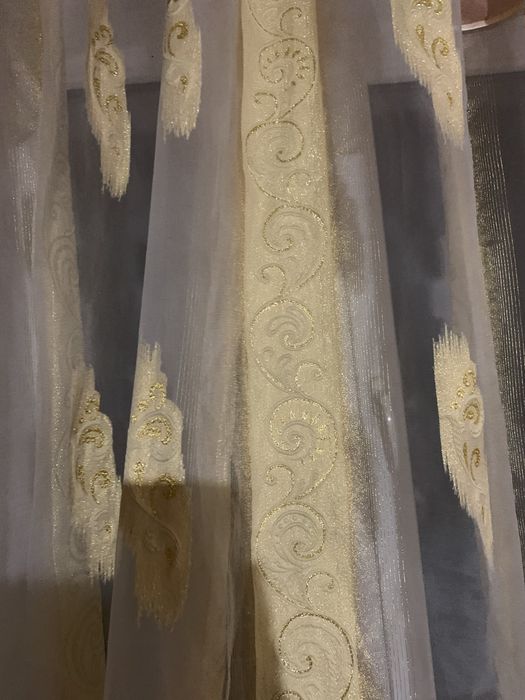 Тюль с ламбрекеном на окно в спальню в зал занавеска