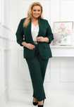 7xl garnitur damski Plus size zielony