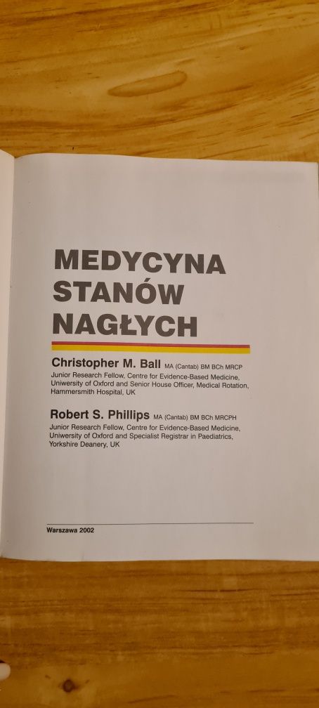 Medycyna stanów nagłych Ball; Phillips