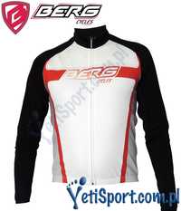 Bluza rowerowa męska Berg Cycles - Evo biało czerwona r. M - wyprzedaż