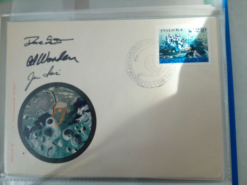 Autograf , podpis załogi APOLLO 15 !! NASA certyfikat!