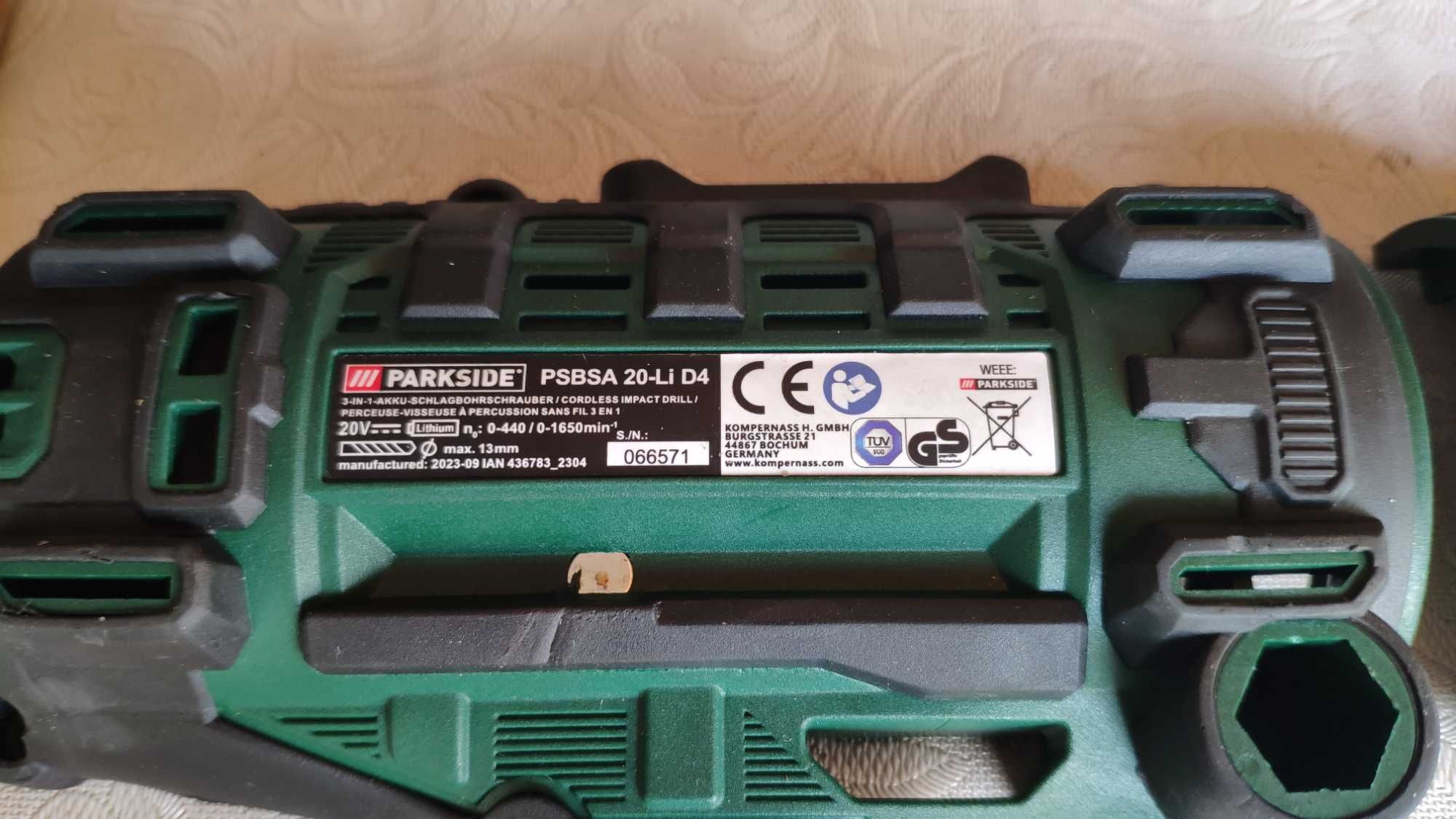 PARKSIDE PEÇAS para aparafusadora de percussão PSBSA 20 Li B4