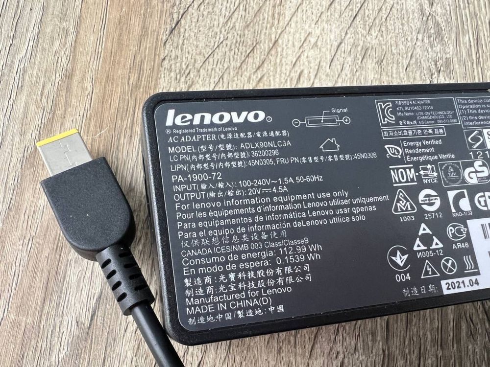 Оригінал зарядка леново USB-pin Lenovo 20V 4.5A 90W блок живлення юсб