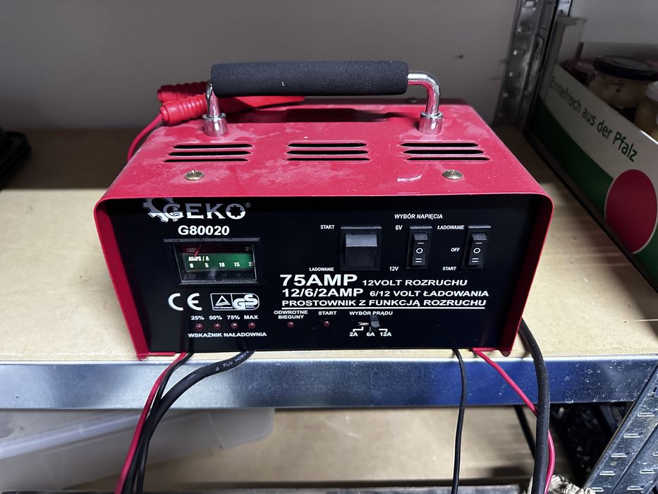 Prostownik Geko z funkcją rozruchu G80020 - jak nowy