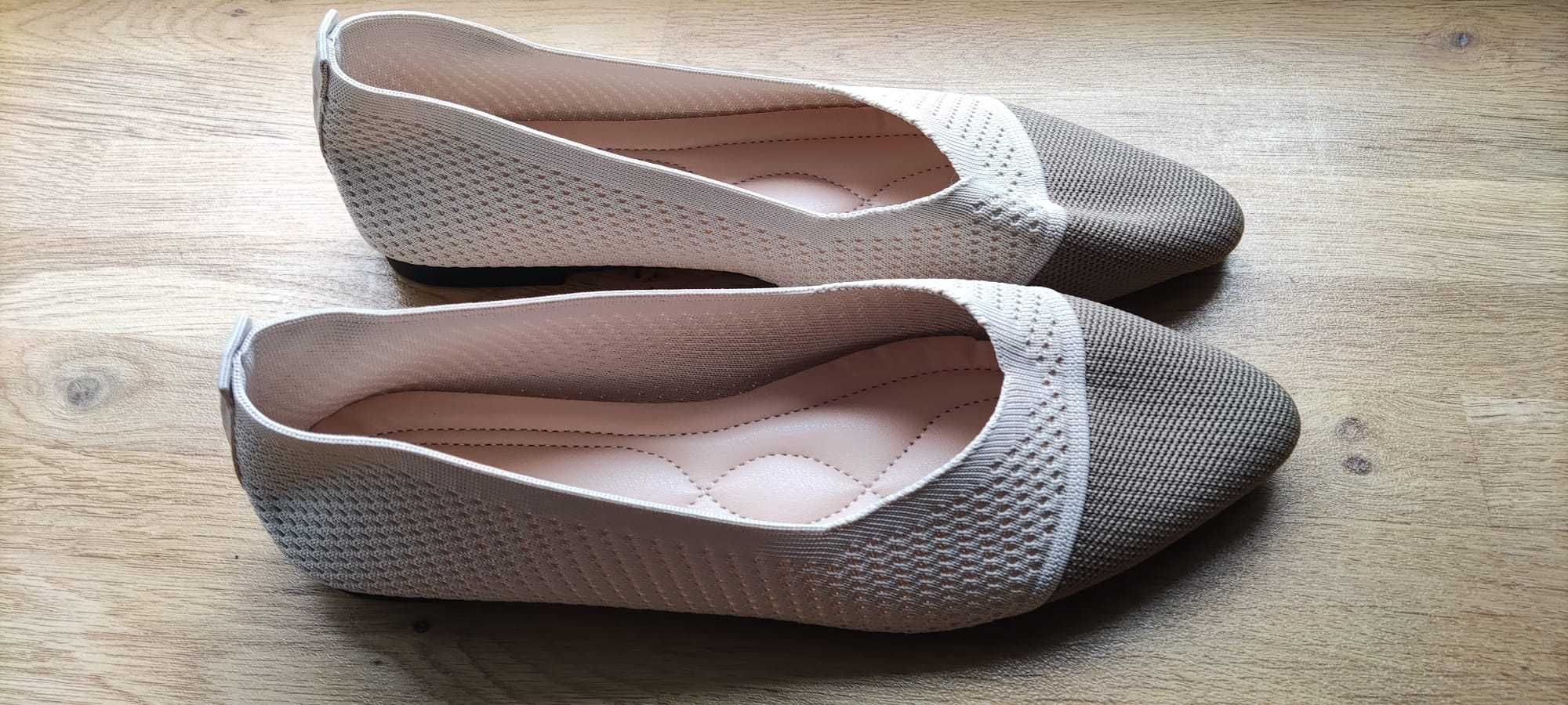 Buty baleriny letnie beżowe 40