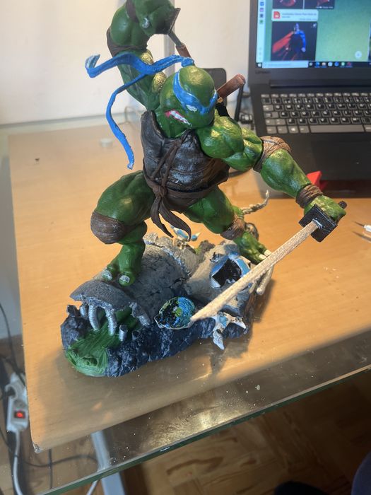 Action figure Leonardo Tartaruga Ninja 30cm item de colecionador