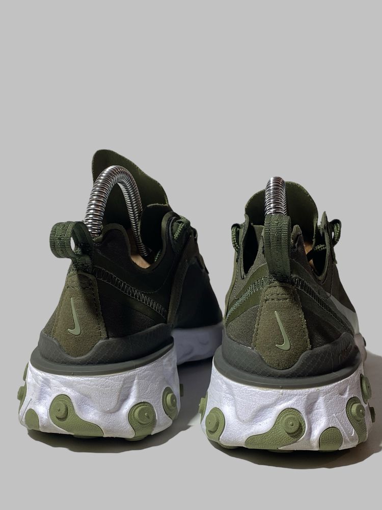 Nike React Element 55 Легкі Оригінальні Жіночі Кросівки Хакі Колір