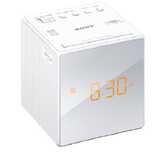 radio baterie / sieciowe am / fm sony icfc1w.ced białe led z alarmem