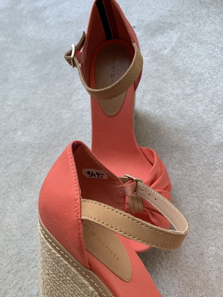 38 39 buty tommy hilfiger oryginalne espadryle na koturnie obuwie