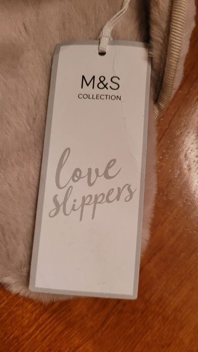 Nowe Kapcie M&S Collection "Love Slippers" z Kryształkami, Rozmiar 40,