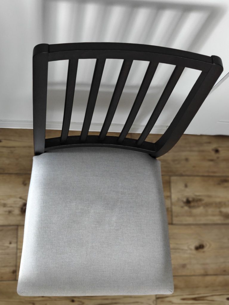 Krzesła drewniane ikea EKEDALEN tapicerowane lite drewno eleganckie