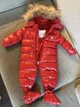 Moncler kombinezon zimowy, rozmiar 12M, z kapturem, z bucikami butami