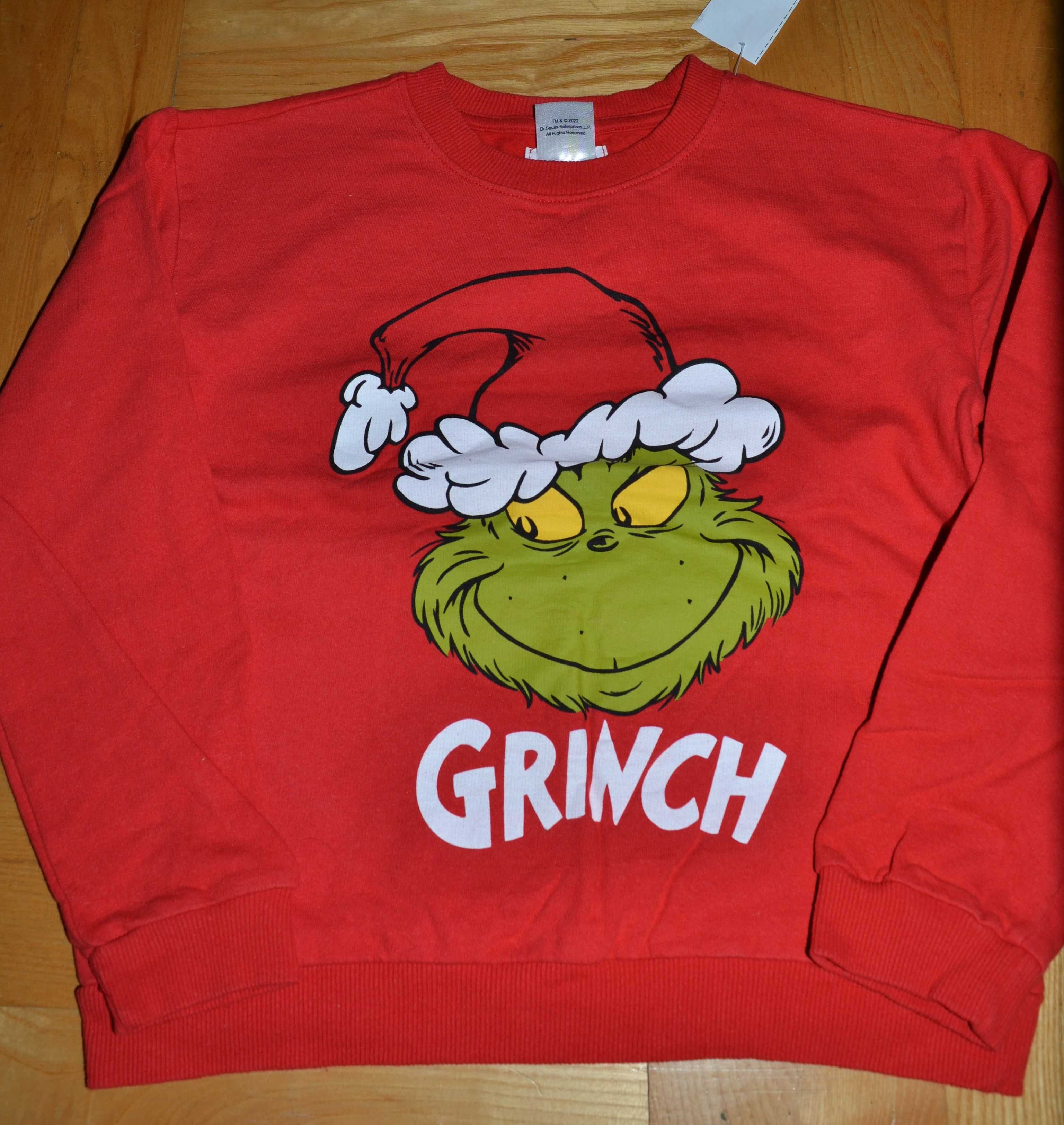 34_ sinsay świąteczna bluza Grinch 11/12 Lat_152 cm