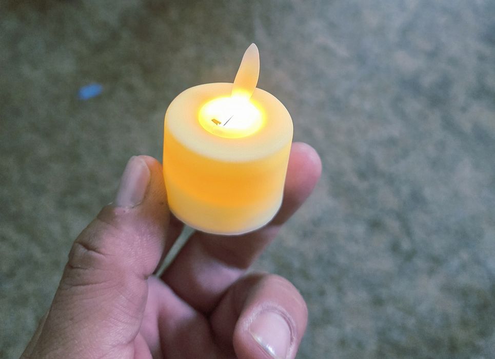 6 velas com pilha decoração