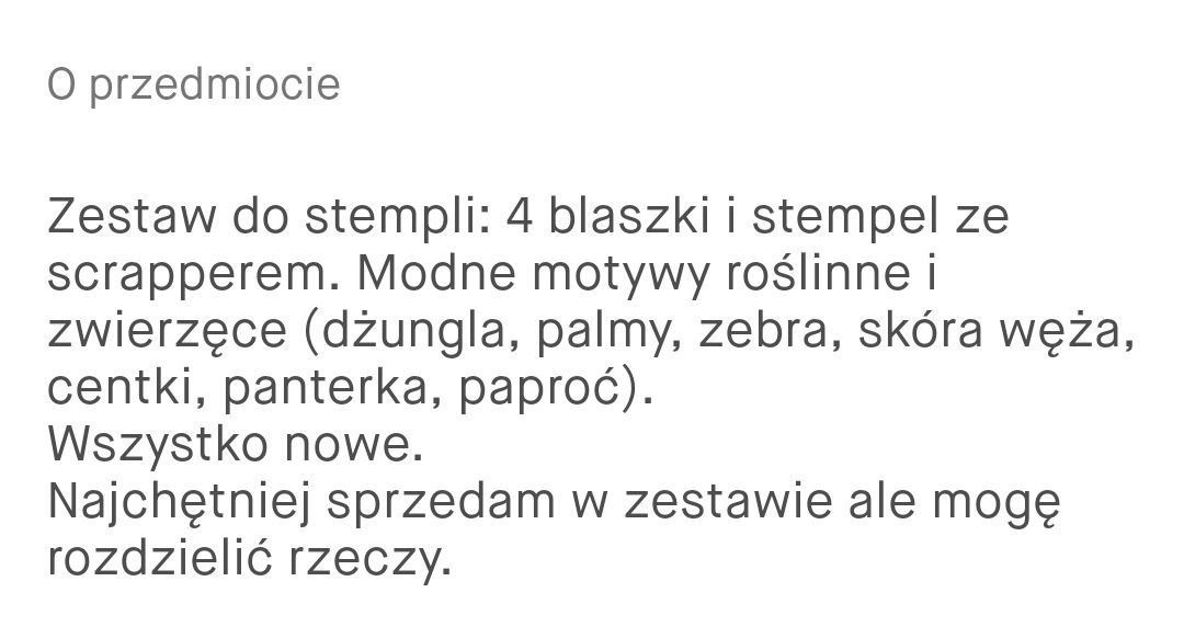 Płytki blaszki do stempli + stempel centki wąż dżungla liście zebra