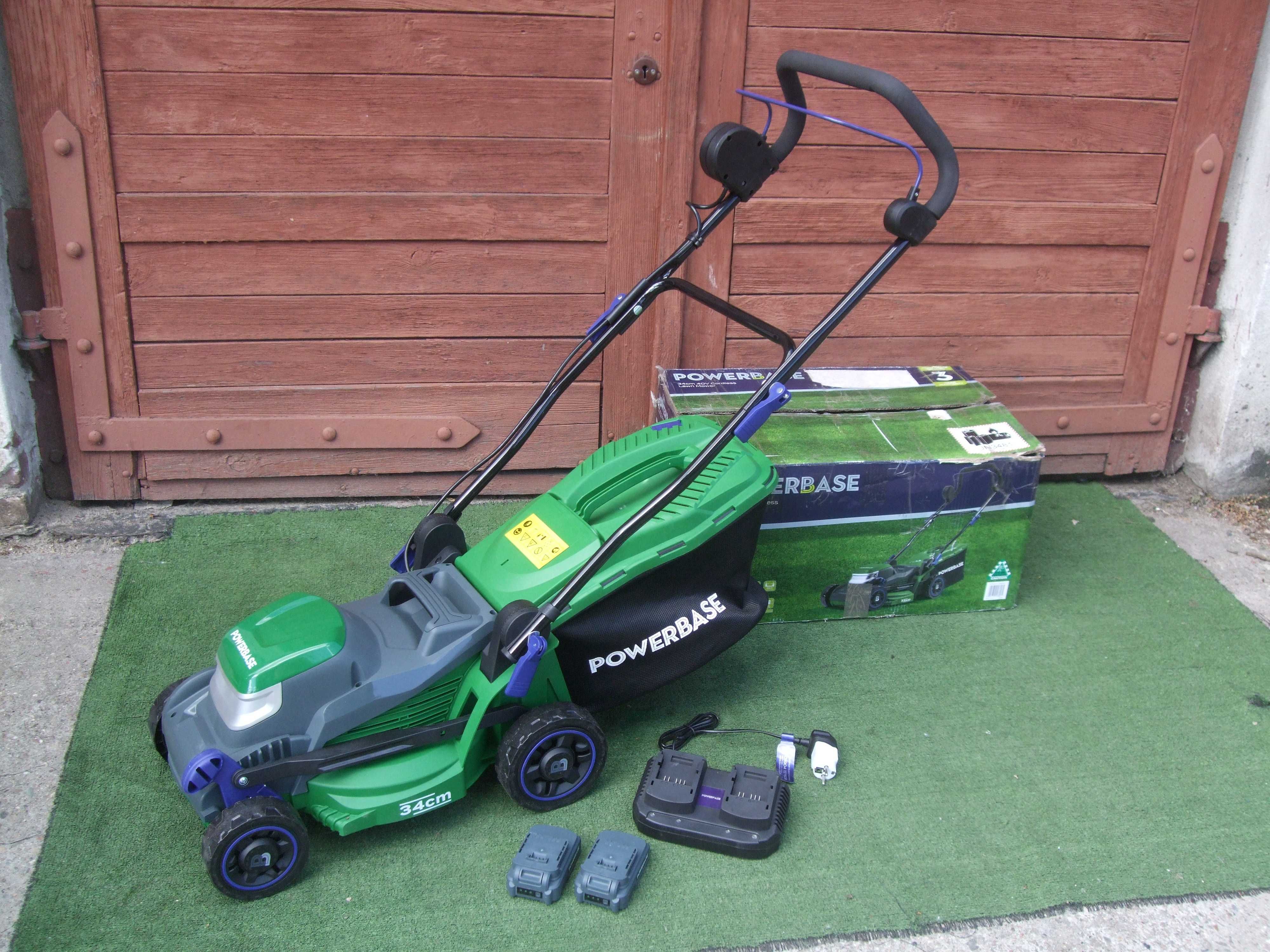 AKUMULATOROWA Kosiarka Powerbase 40V, 34cm Komplet NOWY MODEL 2024 !!!