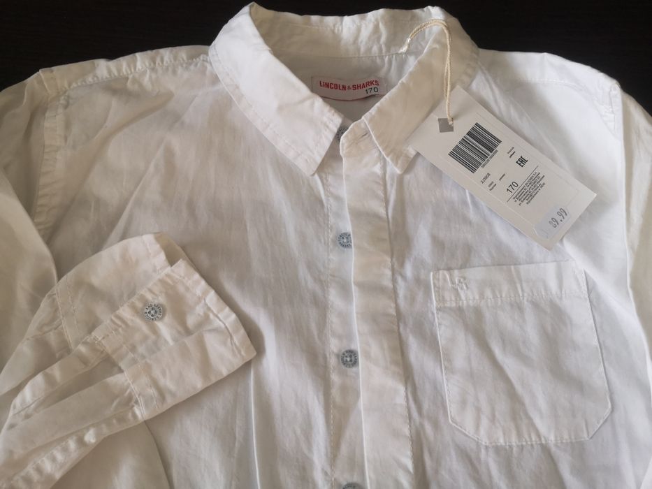 Koszula biała nowa 170  długi rękaw