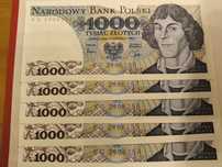 Banknoty Kopernik 1000 złotych PRL