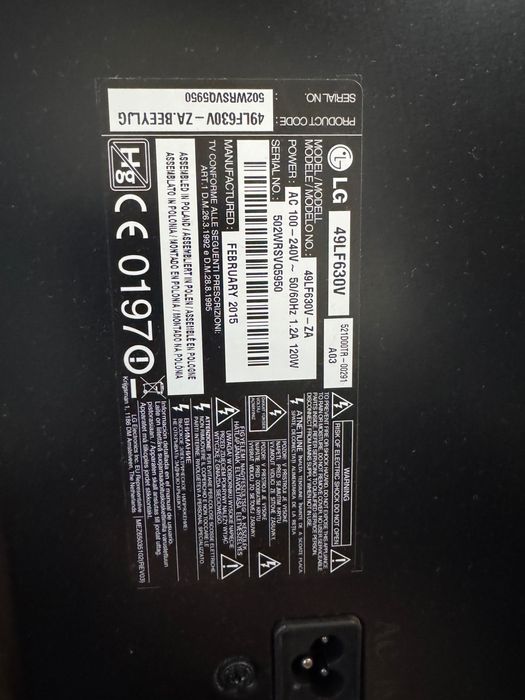 LG 49LF630V 49cali