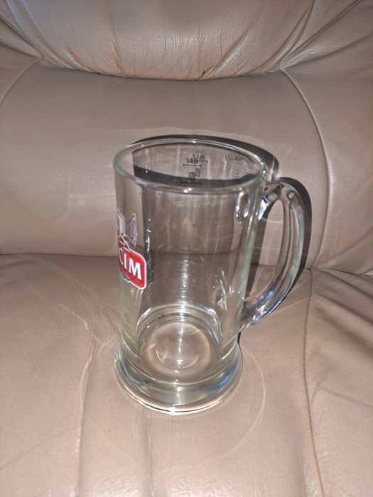 Nowy szklany kufel,kufelek do piwa. Pojemność 0,5 litra.