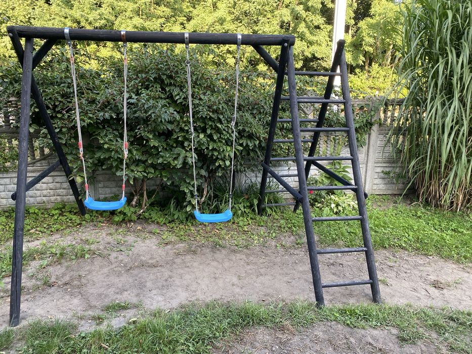 Huśtawka z drabinką plac zabaw dla dzieci