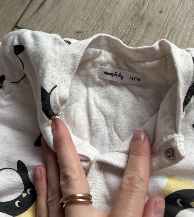 Бавовняний ромпер комбінезон стьобаний теплий 6-9 м 74 см