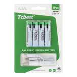 TCBEST bateria akumulatorowa R3 (AAA) 220 mAh z gniazdem Typ C