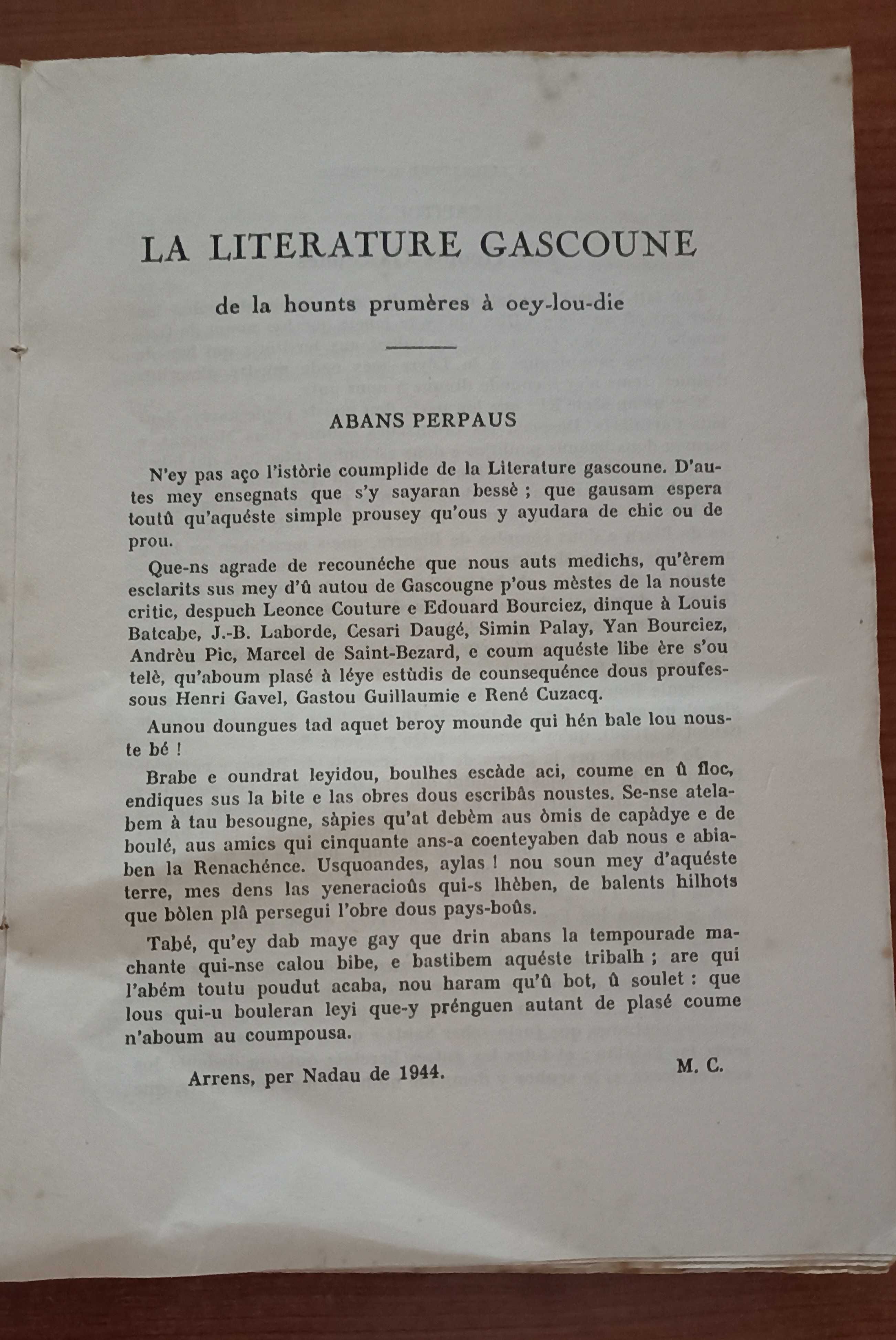La Literature Gascoune