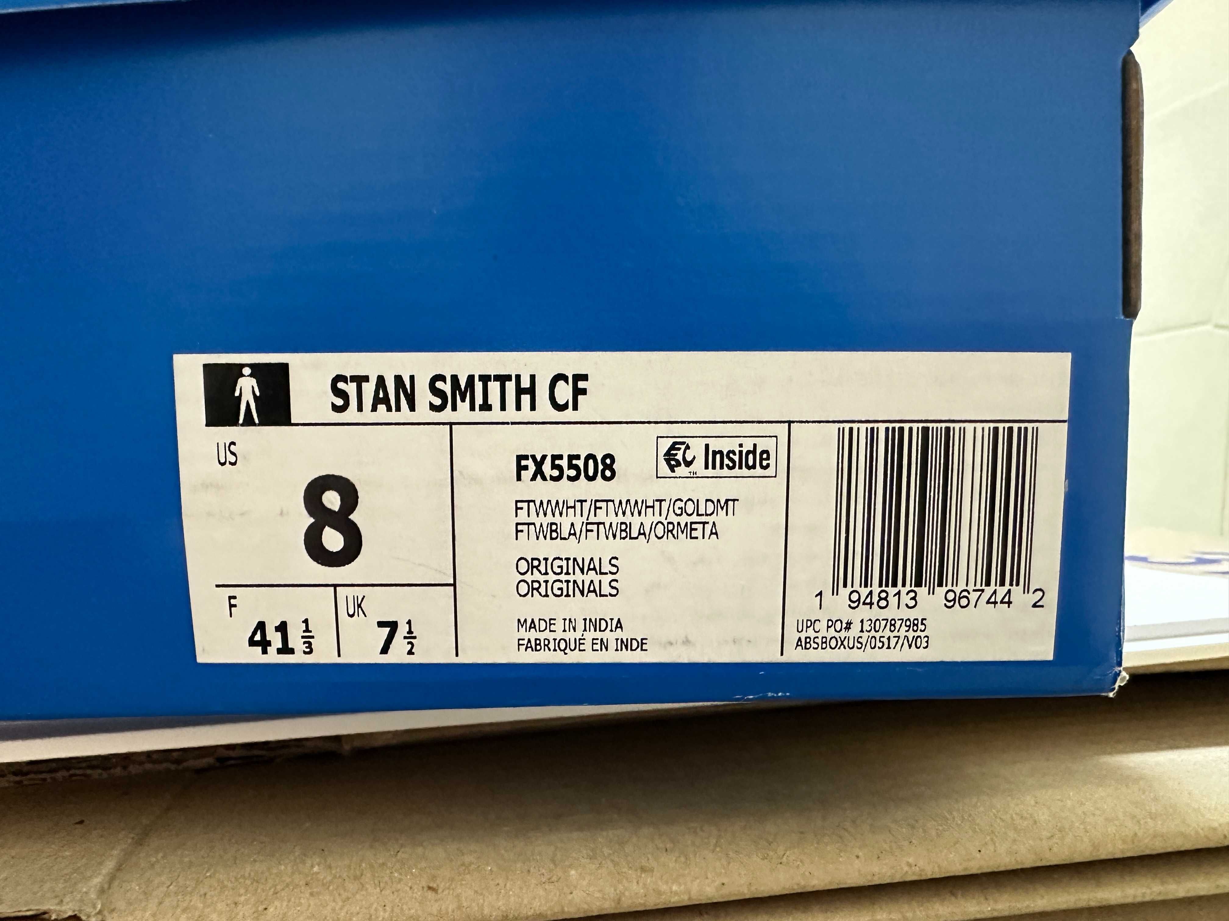Кросівки на ліпучках adidas Stan Smith CF кроссовки FX5508